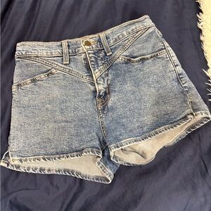 Levi's Blue Jean Shorts Distressed Vintage Style